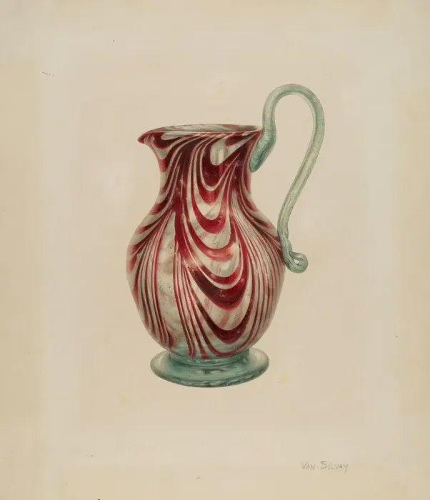 Framed Print : Pitcher, c. 1940. Creator: Van Silvay Framed Print : Pitcher, c. 1940. Creator: Van Silvay
