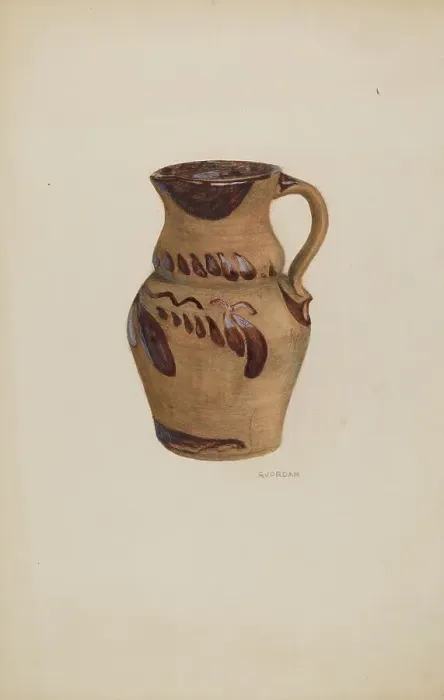 Framed Print : Pitcher, c. 1941. Creator: Genevieve Jordan Framed Print : Pitcher, c. 1941. Creator: Genevieve Jordan