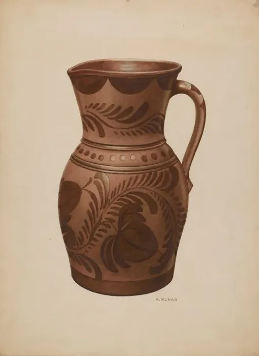 Framed Print : Pitcher, c. 1941. Creator: Henry Moran Framed Print : Pitcher, c. 1941. Creator: Henry Moran
