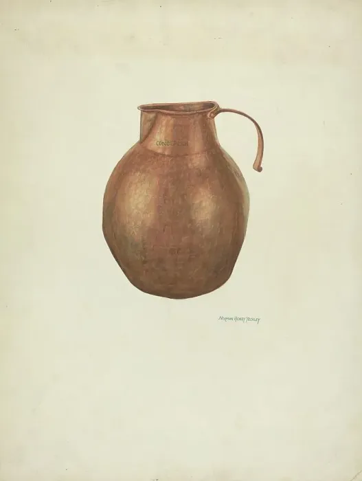 Framed Print : Pitcher (Ecclesiastical), 1938. Creator: N. H. Yeckley Framed Print : Pitcher (Ecclesiastical), 1938. Creator: N. H. Yeckley