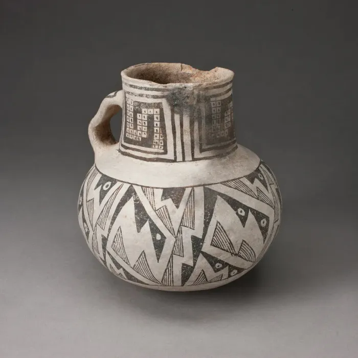 Framed Print : Pitcher with Interlocking Zigzag Motifs and Checkerboard Pattern, A. D. 950 / 1400 Framed Print : Pitcher with Interlocking Zigzag Motifs and Checkerboard Pattern, A. D. 950 / 1400