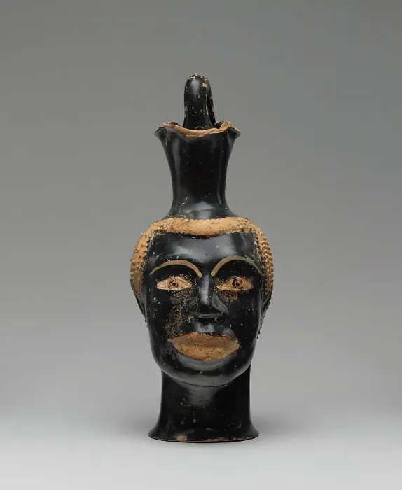 Framed Print : Pitcher (Oinochoe) in the Form of a Head of a Youth, about 510 BC. Creator: Class of Louvre H 62 Framed Print : Pitcher (Oinochoe) in the Form of a Head of a Youth, about 510 BC. Creator: Class of Louvre H 62