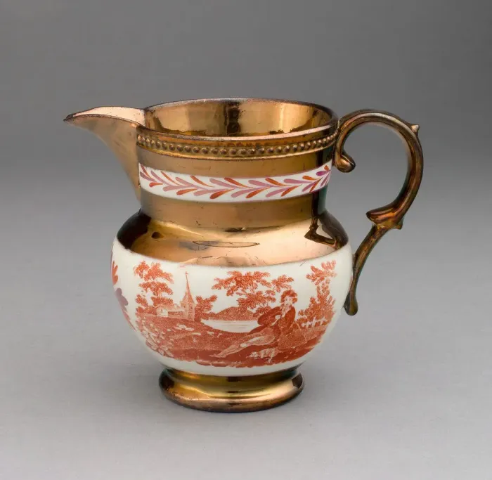 Framed Print : Pitcher, Staffordshire, 1810 / 20. Creator: Staffordshire Potteries Framed Print : Pitcher, Staffordshire, 1810 / 20. Creator: Staffordshire Potteries