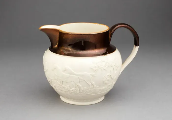 Framed Print : Pitcher, Staffordshire, c. 1830. Creator: Staffordshire Potteries Framed Print : Pitcher, Staffordshire, c. 1830. Creator: Staffordshire Potteries