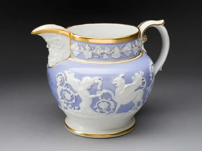 Framed Print : Pitcher, Staffordshire, c. 1840. Creator: Staffordshire Potteries Framed Print : Pitcher, Staffordshire, c. 1840. Creator: Staffordshire Potteries