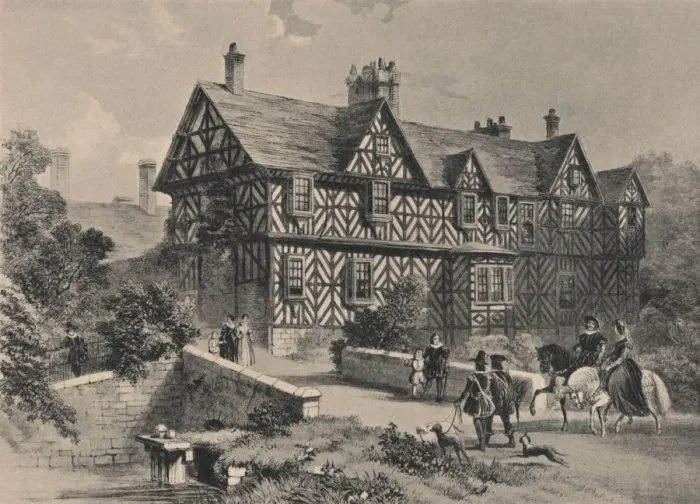 Framed Print : Pitchford Hall, Shropshire, 1915 Framed Print : Pitchford Hall, Shropshire, 1915