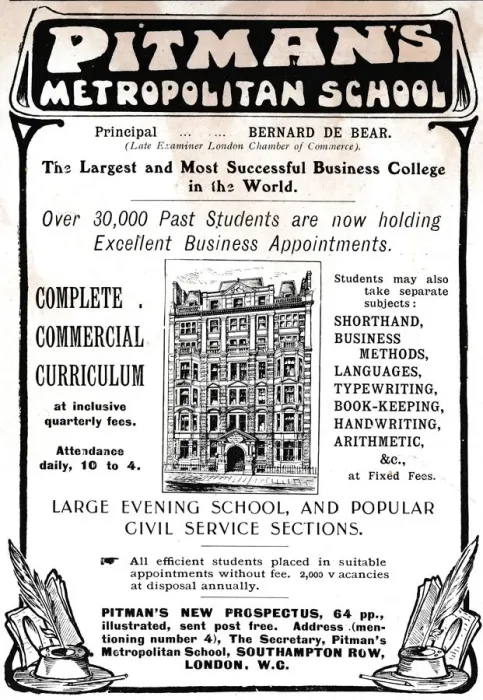 Framed Print : Pitmans Metropolitan School, 1906 Framed Print : Pitmans Metropolitan School, 1906