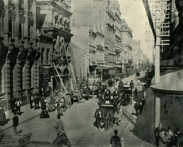 Framed Print : Pitt Street, Sydney, 1901. Creator: Unknown Framed Print : Pitt Street, Sydney, 1901. Creator: Unknown