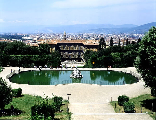 Pitti Palace, built according to plans by Brunelleschi with the city of Florence