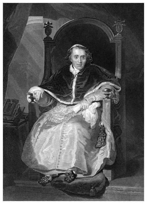Framed Print : Pius VII, the Roman Pontiff. Artist: James Gardner Framed Print : Pius VII, the Roman Pontiff. Artist: James Gardner