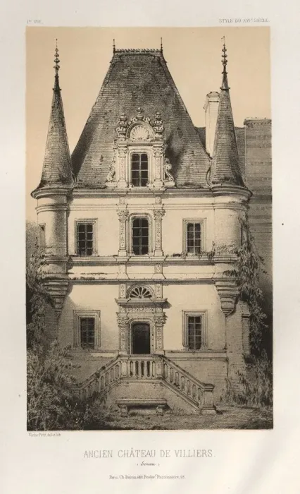 Framed Print : Pl. 1, Ancien Chateau de Villiers (Somme), 1860. Creator: Victor Petit (French, 1817-1874) Framed Print : Pl. 1, Ancien Chateau de Villiers (Somme), 1860. Creator: Victor Petit (French, 1817-1874)