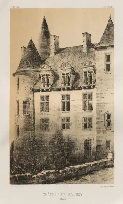 Framed Print : Pl. 100, Chateau de Saligny (Alliers), 1860. Creator: Victor Petit (French, 1817-1874) Framed Print : Pl. 100, Chateau de Saligny (Alliers), 1860. Creator: Victor Petit (French, 1817-1874)