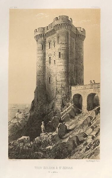 Pl. 13, Tour Solidor a St. Servan (Ille-et-Vilaine), 1860. Creator: Victor Petit (French