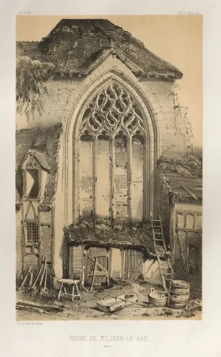 Framed Print : Pl. 17, Ruine De St. Jean-Le-Bas (Aisne), 1860. Creator: Victor Petit (French, 1817-1874) Framed Print : Pl. 17, Ruine De St. Jean-Le-Bas (Aisne), 1860. Creator: Victor Petit (French, 1817-1874)