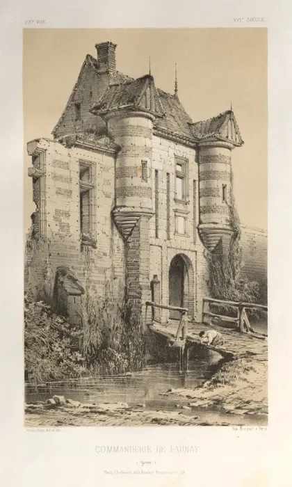 Framed Print : Pl. 23, Commanderie De Launay (Yonne), published 1860. Creator: Victor Petit (French Framed Print : Pl. 23, Commanderie De Launay (Yonne), published 1860. Creator: Victor Petit (French