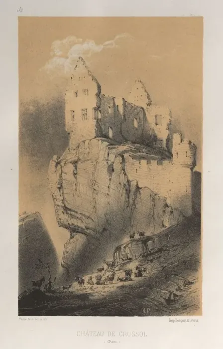 Framed Print : Pl. 30, Chateau De Crussol (Drome), 1860. Creator: Victor Petit (French, 1817-1874) Framed Print : Pl. 30, Chateau De Crussol (Drome), 1860. Creator: Victor Petit (French, 1817-1874)