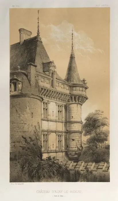 Framed Print : Pl. 32, Chateau DAzay-Le-Rideau (Indre et Loire), 1860. Creator: Victor Petit (French Framed Print : Pl. 32, Chateau DAzay-Le-Rideau (Indre et Loire), 1860. Creator: Victor Petit (French