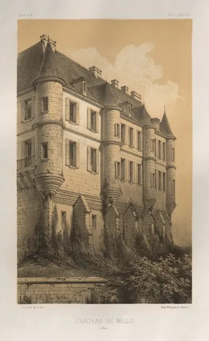 Framed Print : Pl. 35, Chateau De Mello (Oise), 1860. Creator: Victor Petit (French, 1817-1874) Framed Print : Pl. 35, Chateau De Mello (Oise), 1860. Creator: Victor Petit (French, 1817-1874)