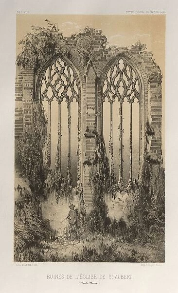 Pl. 38, Ruines De LEglise De St. Aubert (Haute-Marne), 1860. Creator: Victor Petit (French