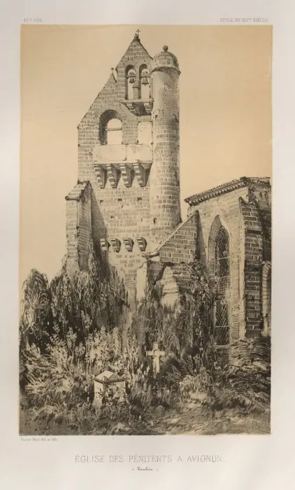 Framed Print : Pl. 40, Eglise Des Penitents A Avignon (Vaucluse), 1860. Creator Framed Print : Pl. 40, Eglise Des Penitents A Avignon (Vaucluse), 1860. Creator