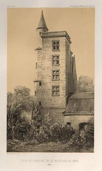 Pl. 44, Tour Du Prieure De St. Nicolas-Au-Bois (Aisne), 1860. Creator: Victor Petit