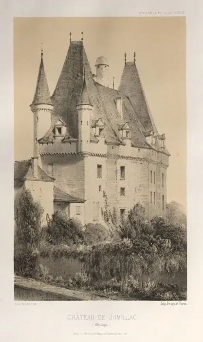 Framed Print : Pl. 51, Chateau De Jumillac (Dordogne), 1860. Creator: Victor Petit (French, 1817-1874) Framed Print : Pl. 51, Chateau De Jumillac (Dordogne), 1860. Creator: Victor Petit (French, 1817-1874)