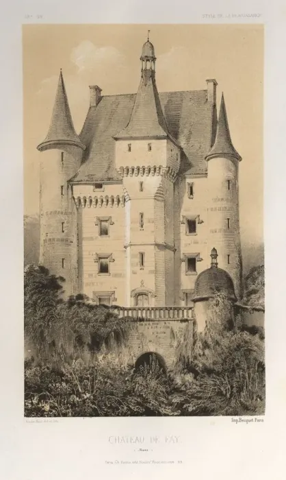 Framed Print : Pl. 52, Chateau De Fay (Maine), 1860. Creator: Victor Petit (French, 1817-1874) Framed Print : Pl. 52, Chateau De Fay (Maine), 1860. Creator: Victor Petit (French, 1817-1874)