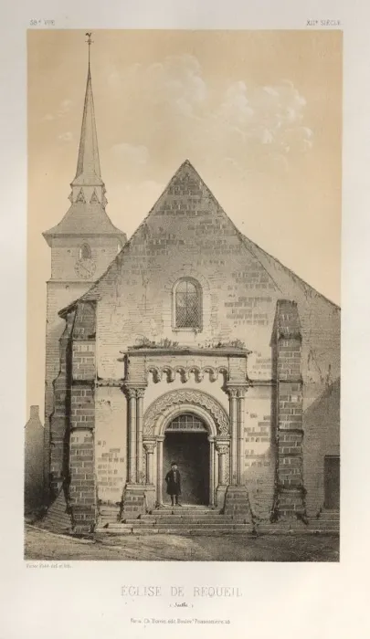 Framed Print : Pl. 58, Eglise De Requeil (Sarthe), 1860. Creator: Victor Petit (French, 1817-1874) Framed Print : Pl. 58, Eglise De Requeil (Sarthe), 1860. Creator: Victor Petit (French, 1817-1874)