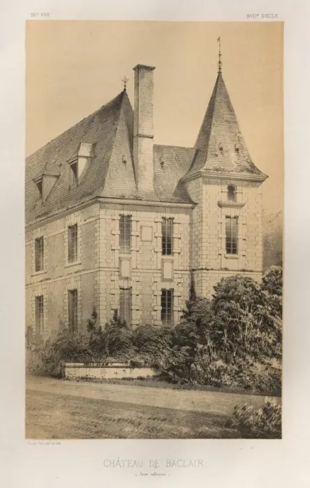 Framed Print : Pl. 59, Chateau De Baclair (Seine inferieure), 1860. Creator: Victor Petit (French Framed Print : Pl. 59, Chateau De Baclair (Seine inferieure), 1860. Creator: Victor Petit (French
