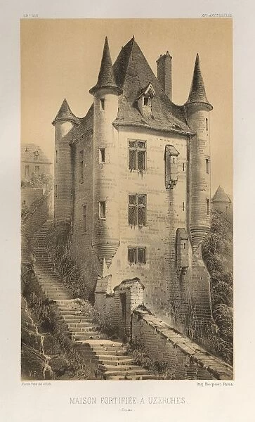 Pl. 60, Maison Fortifiee A Uzerches (Correre), 1860. Creator: Victor Petit