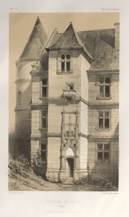 Framed Print : Pl. 62, Chateau De Folin (Yonne), 1860. Creator: Victor Petit (French, 1817-1874) Framed Print : Pl. 62, Chateau De Folin (Yonne), 1860. Creator: Victor Petit (French, 1817-1874)