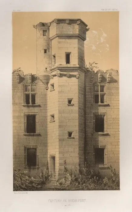 Framed Print : Pl. 69, Chateau de Rochefort (Cote dOr), 1860. Creator: Victor Petit (French Framed Print : Pl. 69, Chateau de Rochefort (Cote dOr), 1860. Creator: Victor Petit (French