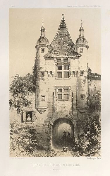 Pl. 7, Porte du Chateau dExideuil (Dordogne), 1860. Creator: Victor Petit (French, 1817-1874)