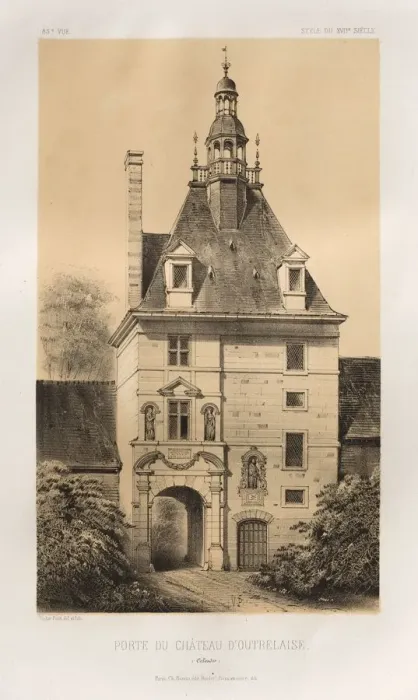 Framed Print : Pl. 85, Porte du Chateau dOutrelaise (Calvados), 1860. Creator: Victor Petit (French Framed Print : Pl. 85, Porte du Chateau dOutrelaise (Calvados), 1860. Creator: Victor Petit (French