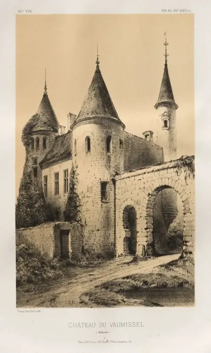 Framed Print : Pl. 89, Chateau du Vaumissel (Calvados), 1860. Creator: Victor Petit (French, 1817-1874) Framed Print : Pl. 89, Chateau du Vaumissel (Calvados), 1860. Creator: Victor Petit (French, 1817-1874)