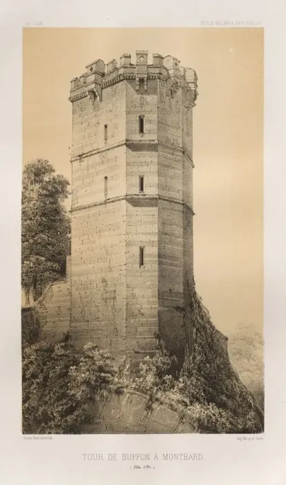 Framed Print : Pl. 90, Tour de Buffon a Montbard (Cote dOr), 1860. Creator: Victor Petit (French Framed Print : Pl. 90, Tour de Buffon a Montbard (Cote dOr), 1860. Creator: Victor Petit (French