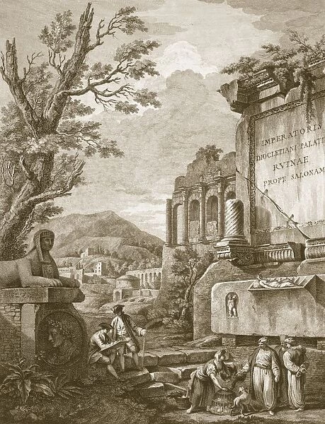 Pl. I from Ruins of the Palace of Emperor Diocletian at Spalatro in Dalmatia, pub. 1764. Creator: Robert Adam (1728-92)