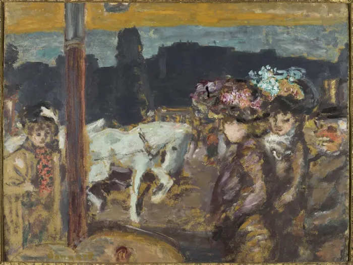Framed Print : Place Clichy (Chevaux et filles au bois), ca 1894. Creator: Bonnard, Pierre (1867-1947) Framed Print : Place Clichy (Chevaux et filles au bois), ca 1894. Creator: Bonnard, Pierre (1867-1947)