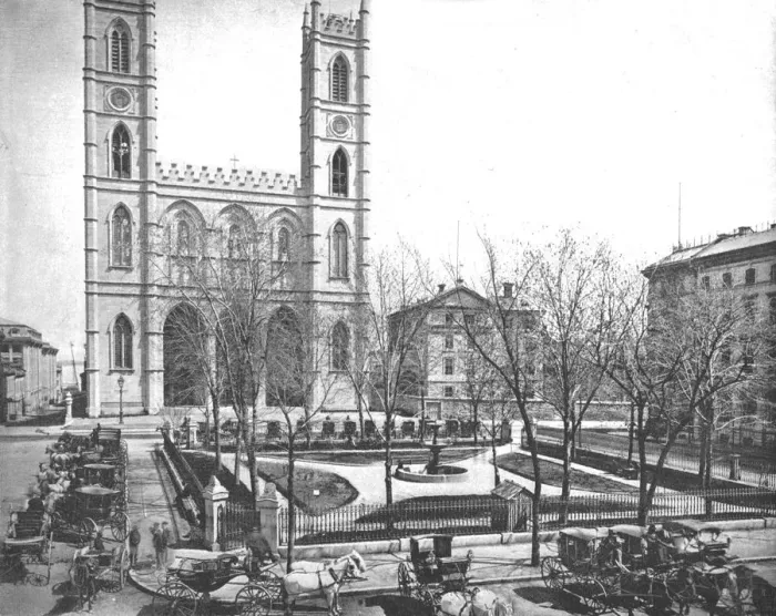 Framed Print : Place d Armes, Montreal, Canada, c1900. Creator: Unknown Framed Print : Place d Armes, Montreal, Canada, c1900. Creator: Unknown