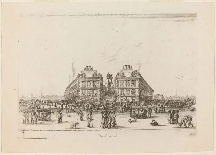 Framed Print : Place Dauphine, 1642. Creator: Stefano della Bella Framed Print : Place Dauphine, 1642. Creator: Stefano della Bella