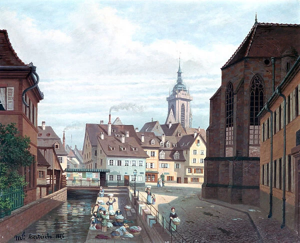 Place Des Dominicains, Colmar, 1876. Artist: Michel Hertrich