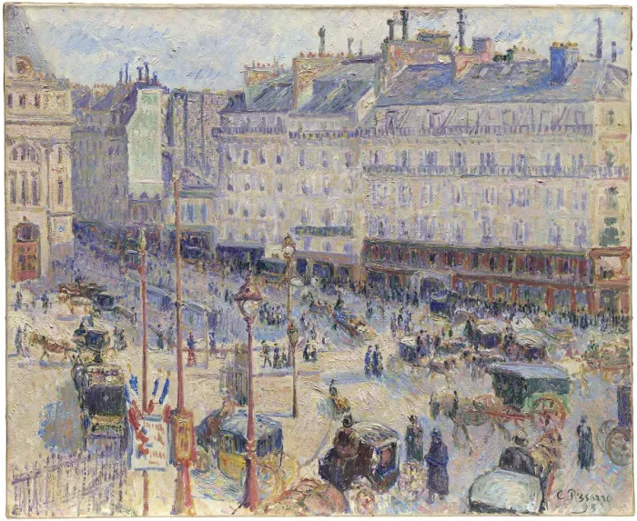 Framed Print : The Place du Havre, Paris, 1893. Creator: Camille Pissarro Framed Print : The Place du Havre, Paris, 1893. Creator: Camille Pissarro