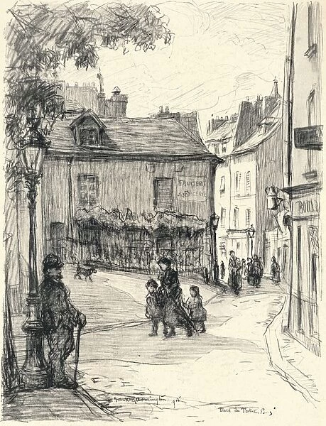 Place du Tertre, Montmartre, 1915. Artist: Frank Milton Armington