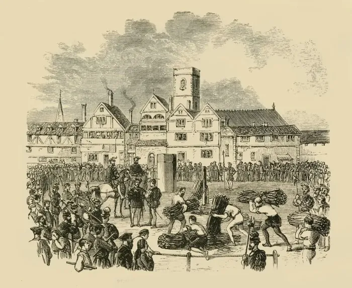 Framed Print : Place of Execution, Old Smithfield, 1890. Creator: Unknown Framed Print : Place of Execution, Old Smithfield, 1890. Creator: Unknown