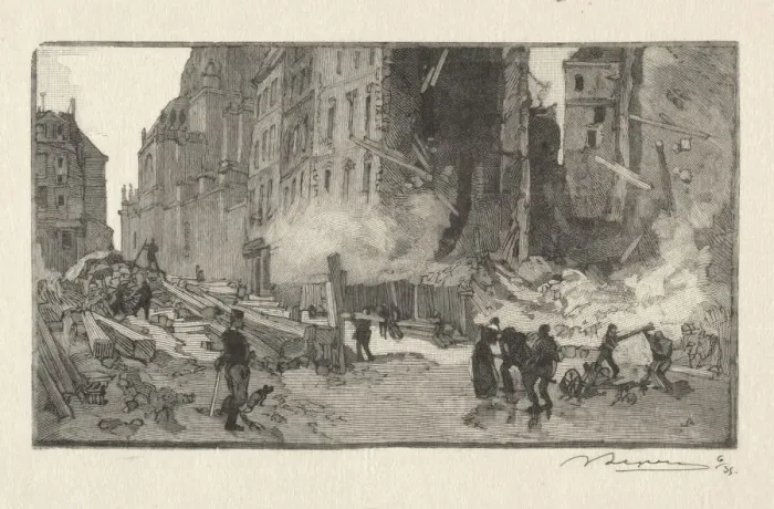 Framed Print : Place Gerson and Rue Restot. Creator: Auguste Louis Lepere (French, 1849-1918) Framed Print : Place Gerson and Rue Restot. Creator: Auguste Louis Lepere (French, 1849-1918)