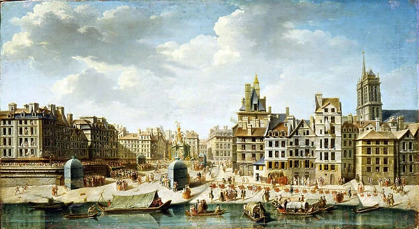 The Place de Greve in Paris, 1746. Artist: Nicolas Raguenet