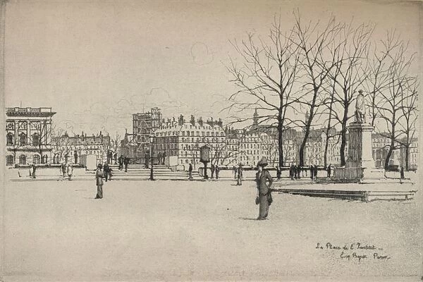 Place de l Institut, 1915. Artist: Eugene Bejot