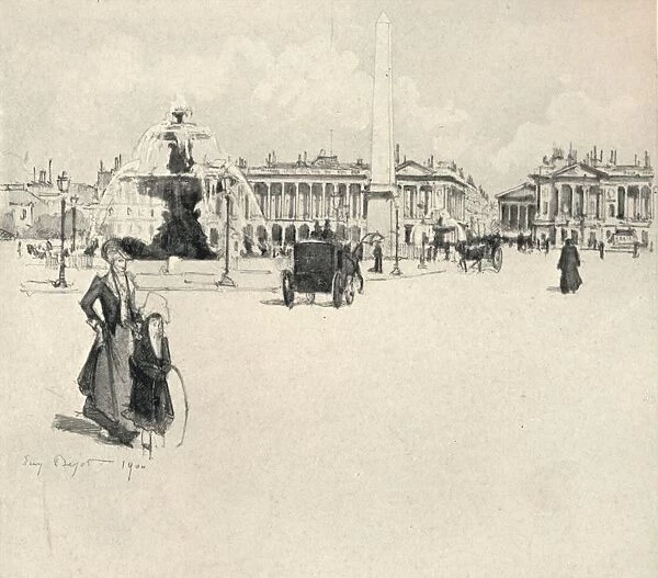 Place de la Concorde, 1915. Artist: Eugene Bejot