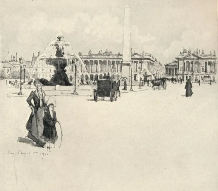 Framed Print : Place de la Concorde, 1915. Artist: Eugene Bejot Framed Print : Place de la Concorde, 1915. Artist: Eugene Bejot