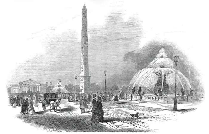Framed Print : Place de la Concorde, Paris, 1845. Creator: Unknown Framed Print : Place de la Concorde, Paris, 1845. Creator: Unknown